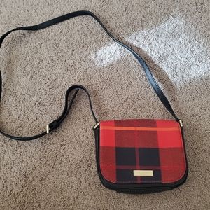 Kate Spade Plaid Mini Leather Crossbody Bag